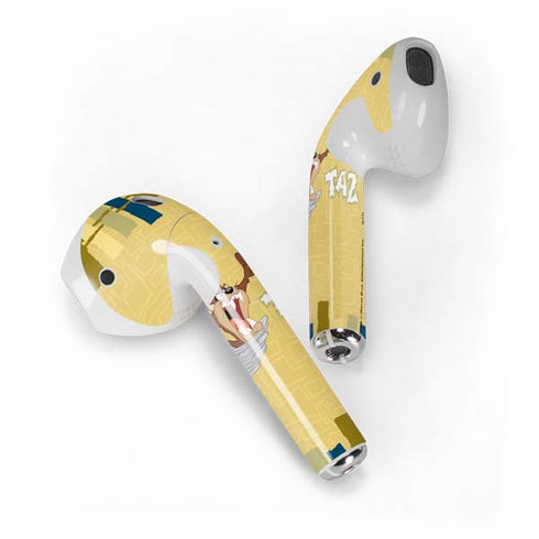 Looney Tunes Tasmanian Devil Swirl Cream Apple AirPods Skin