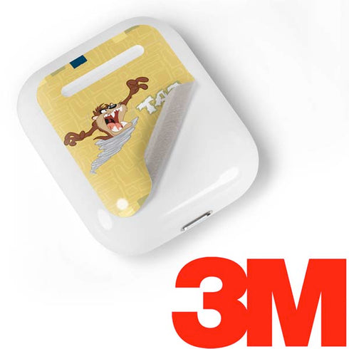 Looney Tunes Tasmanian Devil Swirl Cream Apple AirPods Skin