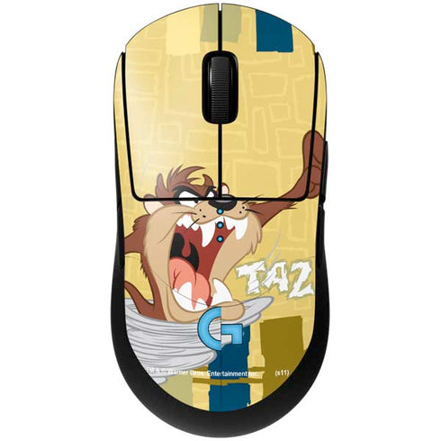 Looney Tunes Tasmanian Devil Swirl Cream G Pro Wireless Gaming Mouse Skin