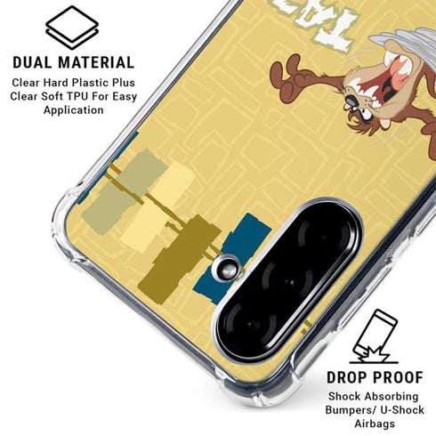 Looney Tunes Tasmanian Devil Swirl Cream Galaxy A36 5G Clear Case