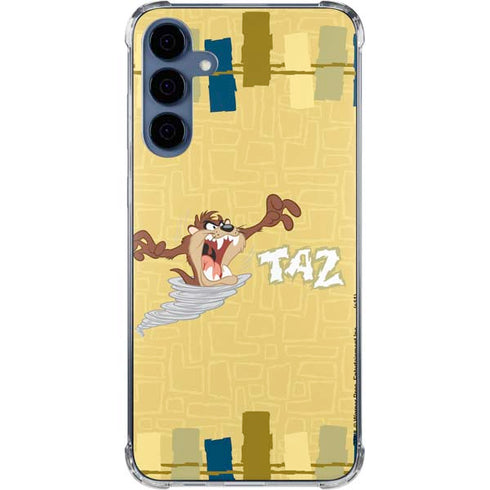 Looney Tunes Tasmanian Devil Swirl Cream Galaxy A55 5G Clear Case