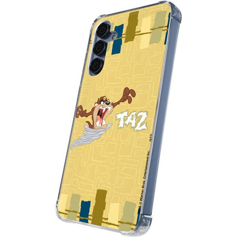 Looney Tunes Tasmanian Devil Swirl Cream Galaxy A55 5G Clear Case