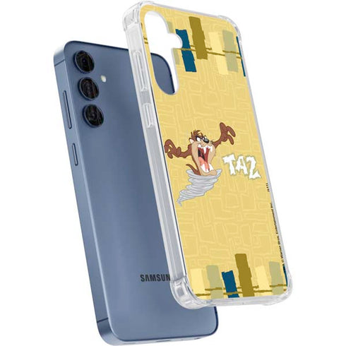Looney Tunes Tasmanian Devil Swirl Cream Galaxy A55 5G Clear Case