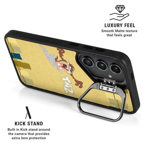 Looney Tunes Tasmanian Devil Swirl Cream Galaxy S24 FE Kickstand Case