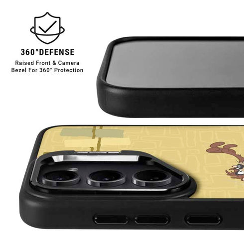 Looney Tunes Tasmanian Devil Swirl Cream Galaxy S24 Plus Kickstand Case