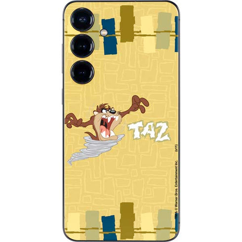 Looney Tunes Tasmanian Devil Swirl Cream Galaxy S25 Plus Skin