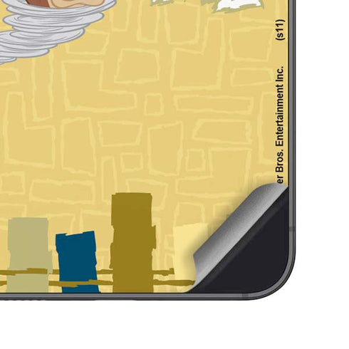 Looney Tunes Tasmanian Devil Swirl Cream Galaxy S25 Plus Skin