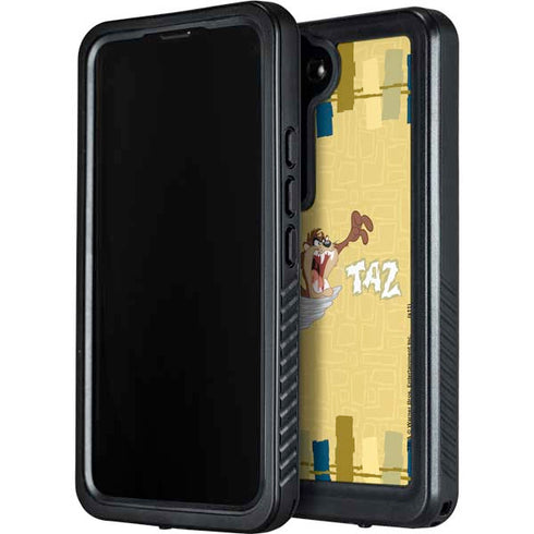 Looney Tunes Tasmanian Devil Swirl Cream Galaxy S24 Plus Waterproof Case