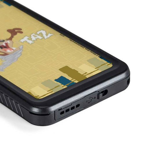 Looney Tunes Tasmanian Devil Swirl Cream Galaxy S24 Plus Waterproof Case