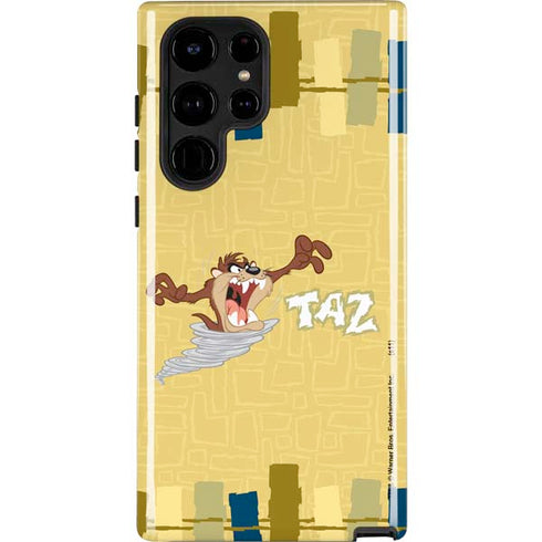 Looney Tunes Tasmanian Devil Swirl Cream Galaxy S25 Ultra Impact Case