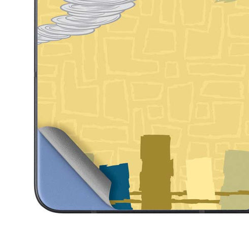 Looney Tunes Tasmanian Devil Swirl Cream Galaxy Z Fold5 5G Skin