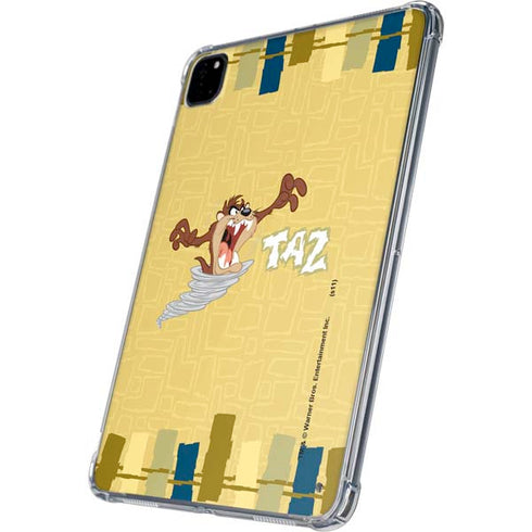 Looney Tunes Tasmanian Devil Swirl Cream iPad Pro 11in (2024) Clear Case