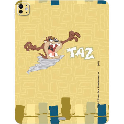 Looney Tunes Tasmanian Devil Swirl Cream iPad Pro 13in M4 (2024) Skin