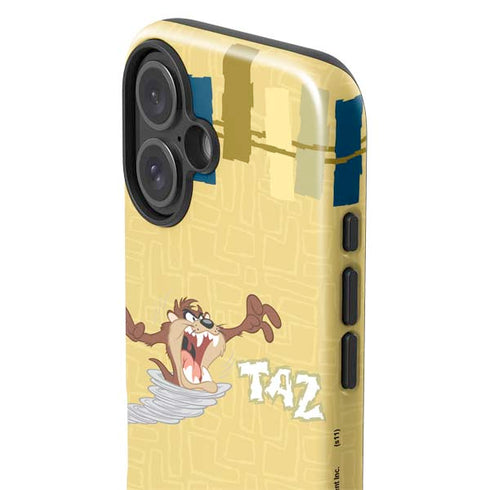 Looney Tunes Tasmanian Devil Swirl Cream iPhone 16 Impact Case