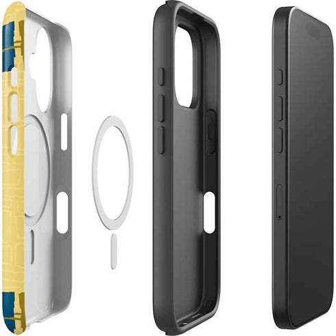 Looney Tunes Tasmanian Devil Swirl Cream iPhone 16 Magsafe Impact Case