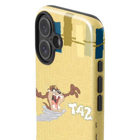 Looney Tunes Tasmanian Devil Swirl Cream iPhone 16 Plus Impact Case
