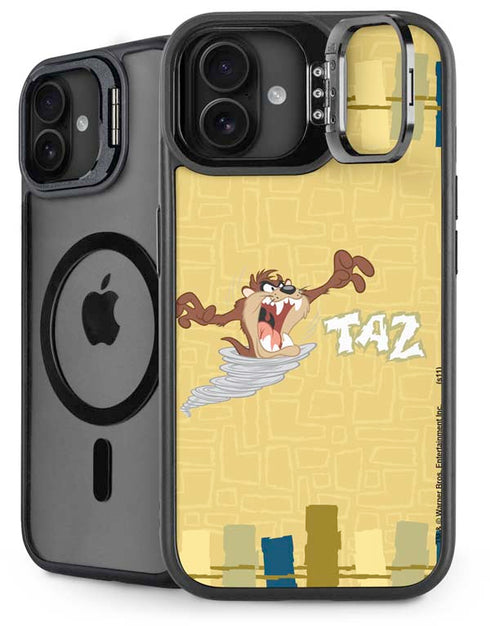 Looney Tunes Tasmanian Devil Swirl Cream iPhone 16 Plus Kickstand Case