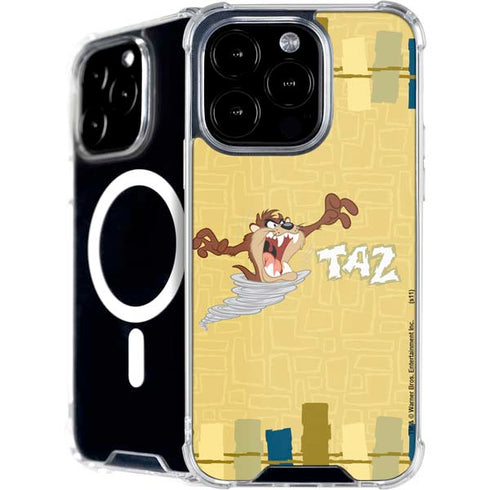 Looney Tunes Tasmanian Devil Swirl Cream iPhone 16 Pro MagSafe Case