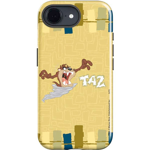 Looney Tunes Tasmanian Devil Swirl Cream iPhone 16e Impact Case