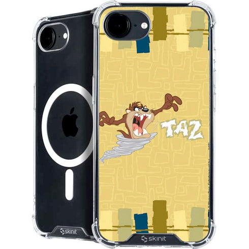 Looney Tunes Tasmanian Devil Swirl Cream iPhone 16e MagSafe Case