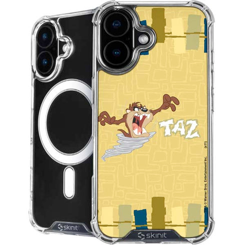 Looney Tunes Tasmanian Devil Swirl Cream iPhone 17 MagSafe Case