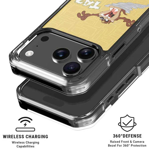 Looney Tunes Tasmanian Devil Swirl Cream iPhone 18 Pro Clear Case