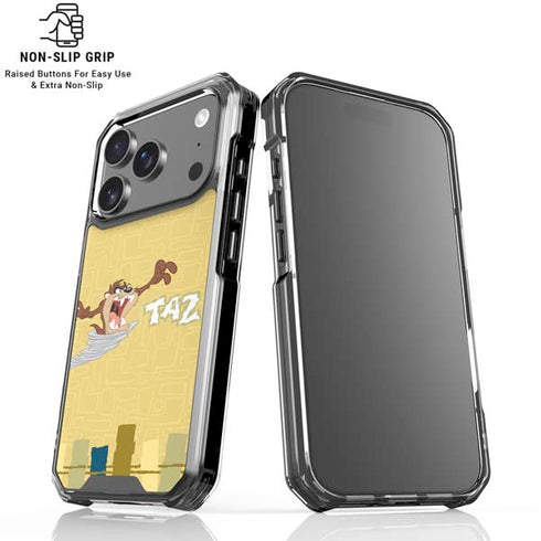 Looney Tunes Tasmanian Devil Swirl Cream iPhone 18 Pro Clear Case