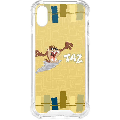 Looney Tunes Tasmanian Devil Swirl Cream iPhone XS Clear Case
