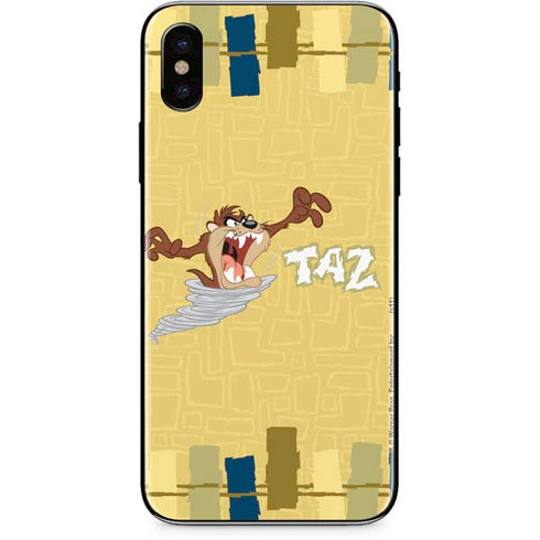 Looney Tunes Tasmanian Devil Swirl Cream iPhone XS Max Skin