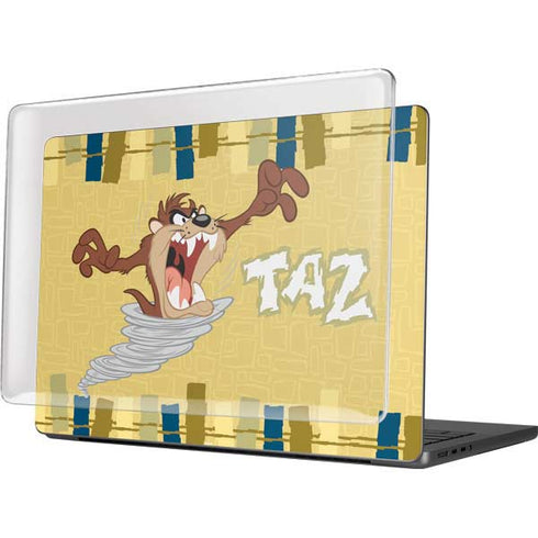 Looney Tunes Tasmanian Devil Swirl Cream MacBook Pro 14in (2021-24) Case plus Skin