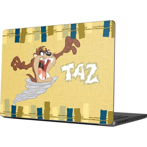 Looney Tunes Tasmanian Devil Swirl Cream Apple MacBook Pro 14-inch Skin