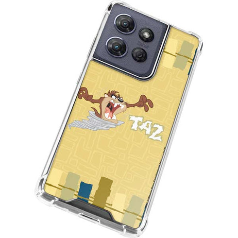 Looney Tunes Tasmanian Devil Swirl Cream Moto G Play 5G (2025) Clear Case