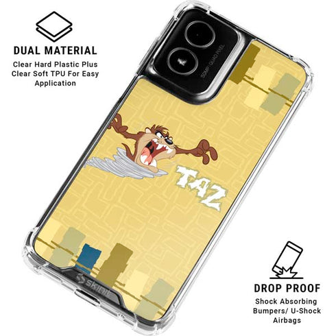 Looney Tunes Tasmanian Devil Swirl Cream Moto G Power 5G (2024) Clear Case