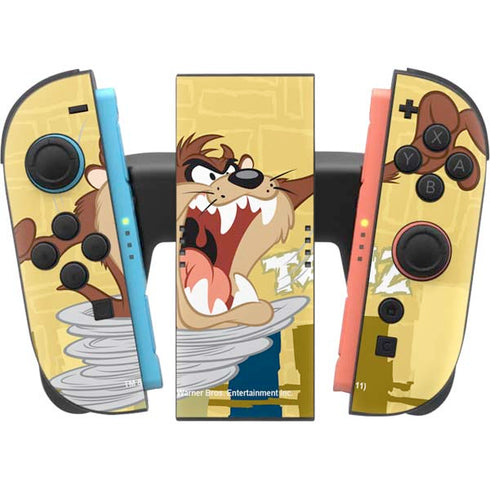 Looney Tunes Tasmanian Devil Swirl Cream Nintendo Switch 2 (2025) Joy-Con Controller Skin