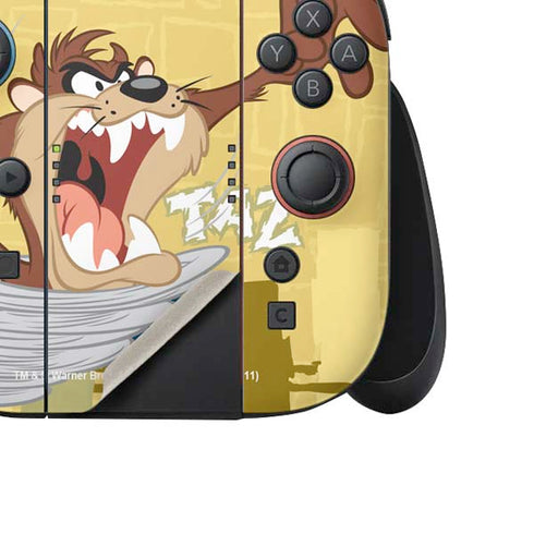 Looney Tunes Tasmanian Devil Swirl Cream Nintendo Switch 2 (2025) Joy-Con Controller Skin