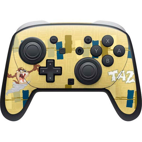 Looney Tunes Tasmanian Devil Swirl Cream Nintendo Switch 2 (2025) Pro Controller Skin