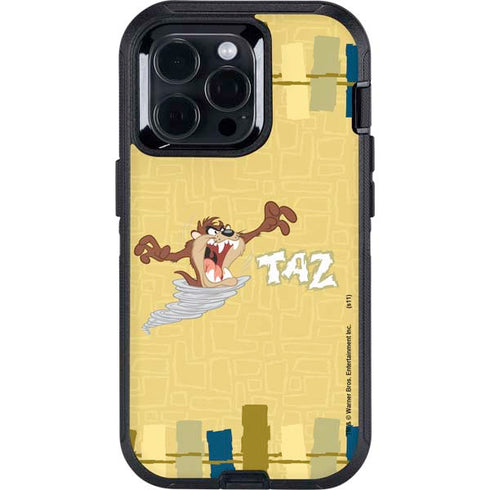 Looney Tunes Tasmanian Devil Swirl Cream Otterbox Defender iPhone Skin