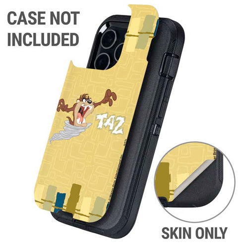 Looney Tunes Tasmanian Devil Swirl Cream Otterbox Defender iPhone Skin