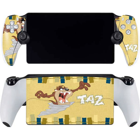 Looney Tunes Tasmanian Devil Swirl Cream PlayStation Portal Remote Player Skin