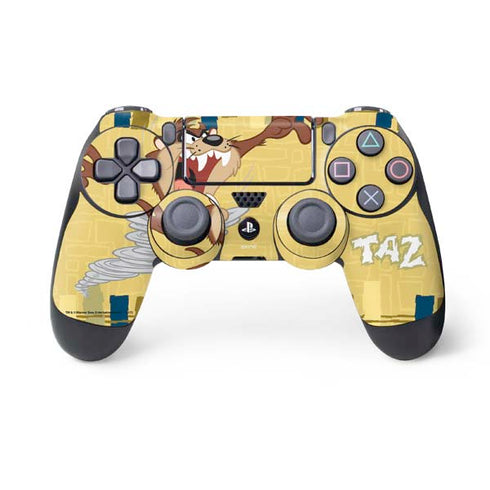 Looney Tunes Tasmanian Devil Swirl Cream PS4 Controller Skin