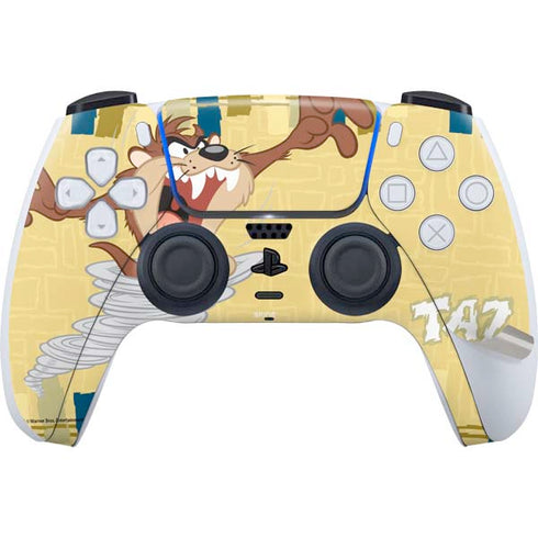 Looney Tunes Tasmanian Devil Swirl Cream PS5 Pro Bundle Skin