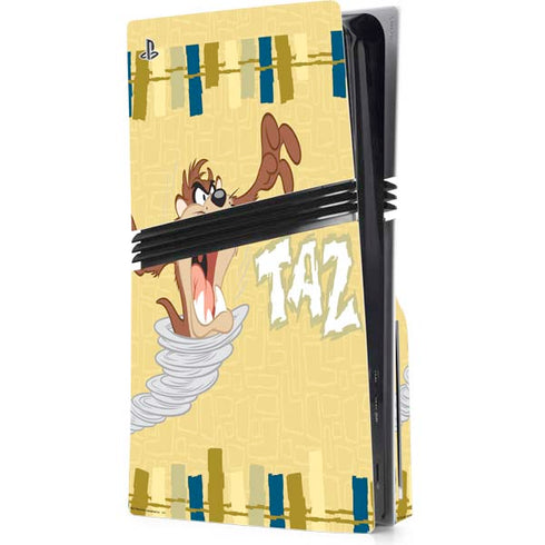 Looney Tunes Tasmanian Devil Swirl Cream PlayStation PS5 Skins