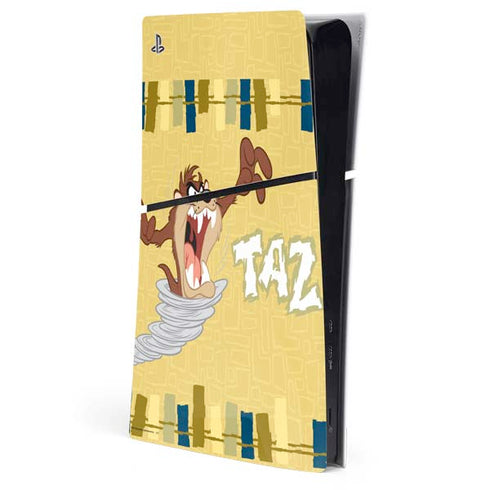 Looney Tunes Tasmanian Devil Swirl Cream PlayStation PS5 Skins