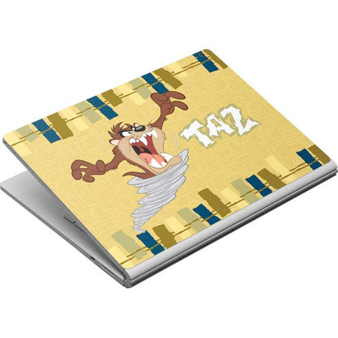 Looney Tunes Tasmanian Devil Swirl Cream Surface Book Skin