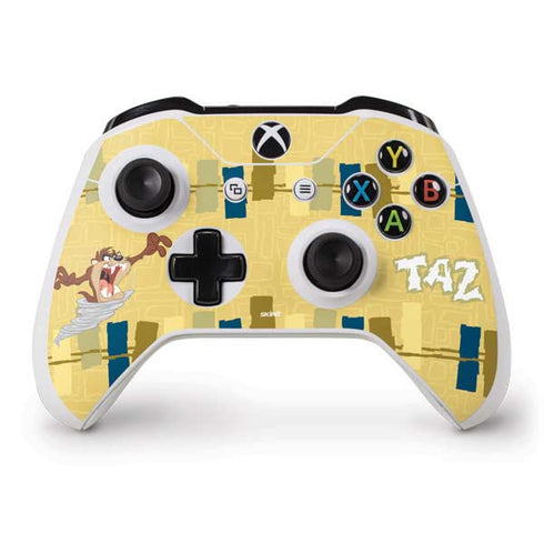 Looney Tunes Tasmanian Devil Swirl Cream Xbox One S Controller Skin
