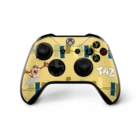 Looney Tunes Tasmanian Devil Swirl Cream Xbox One X Controller Skin