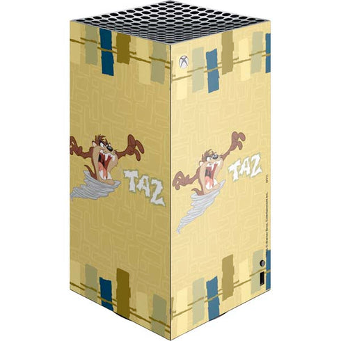 Looney Tunes Tasmanian Devil Swirl Cream XBox Series X Digital Edition Console Skin
