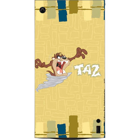 Looney Tunes Tasmanian Devil Swirl Cream XBox Series X Digital Edition Console Skin