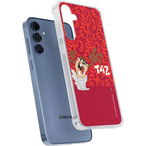 Looney Tunes Tasmanian Devil Swirl Galaxy A55 5G Clear Case