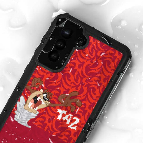Looney Tunes Tasmanian Devil Swirl Galaxy S24 Plus Waterproof Case
